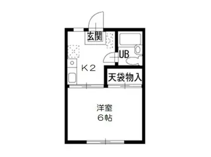 ヒルトップT&Y(1K/2階)の間取り写真