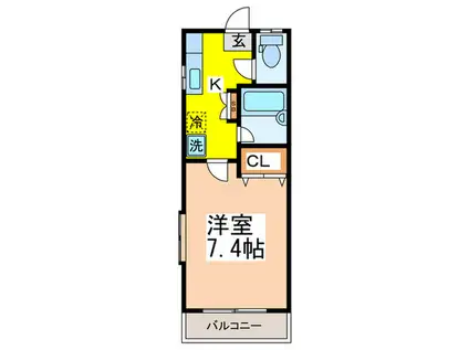 十条エミナンス(1K/2階)の間取り写真