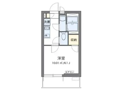 クレイノアレグリアスII(1K/1階)の間取り写真