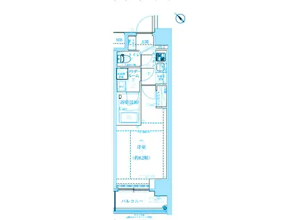 MAXIV OJI TRADIS(1K/2階)の間取り写真