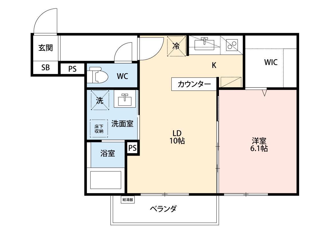 CASA IN COLLINA(1LDK/2階)の間取り写真