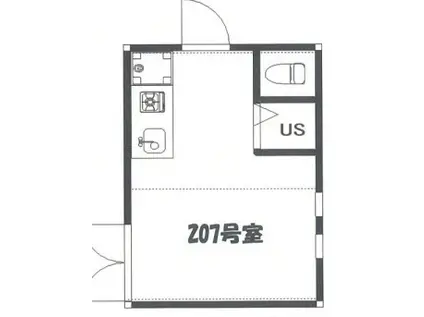シエスタヒルズ(ワンルーム/2階)の間取り写真