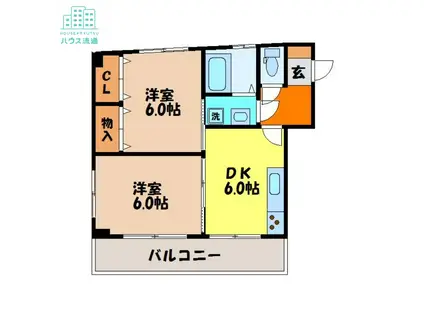 REGALOII(2DK/2階)の間取り写真