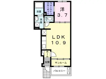 フレーシュ(1LDK/1階)の間取り写真