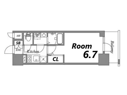 アドバンス神戸マーレ(1K/1階)の間取り写真