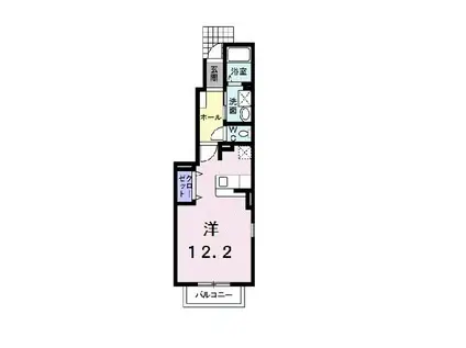 アーバンウィンズVII(ワンルーム/1階)の間取り写真