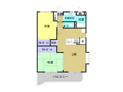 プランドールソフィア(2LDK/3階)の間取り写真