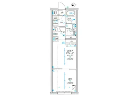 CREATIF西池袋(1LDK/4階)の間取り写真