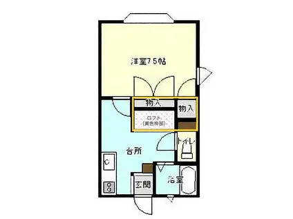 サニーヴィレッジ大崎4号棟(1K/1階)の間取り写真