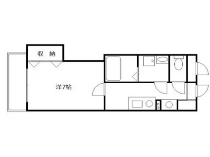 シーガ兵庫(1K/2階)の間取り写真