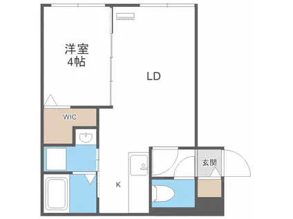 LA・ISOLA白石(1LDK/3階)の間取り写真