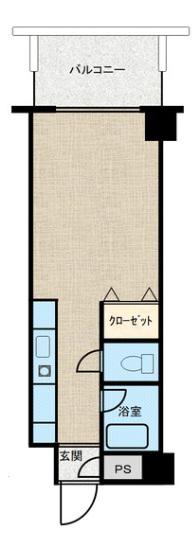 ミーールズ江坂(ワンルーム/7階)の間取り写真