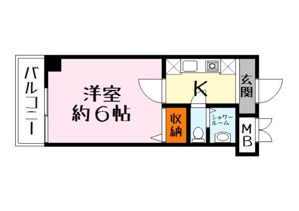 プレアデス(1K/4階)の間取り写真