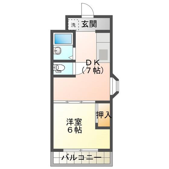 江戸宿阿部喜(1DK/4階)の間取り写真