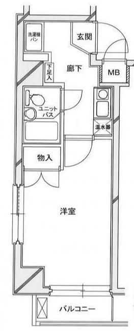菱和パレス中野弥生町(1K/4階)の間取り写真