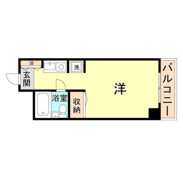 ロマネスク長田(ワンルーム/1階)の間取り写真