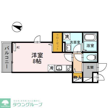 BASE(ワンルーム/3階)の間取り写真
