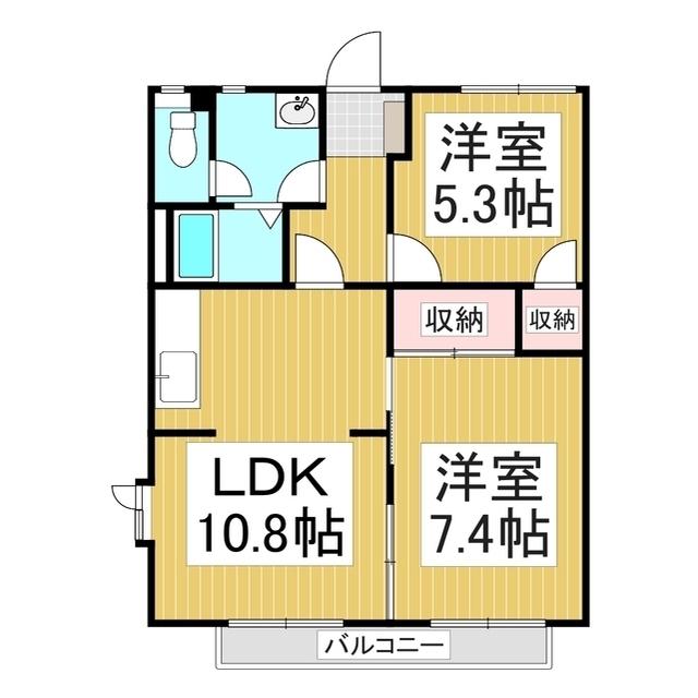 セフィーラ小島(2LDK/1階)の間取り写真