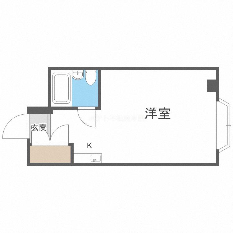 シャトー杉本PARTII(ワンルーム/3階)の間取り写真