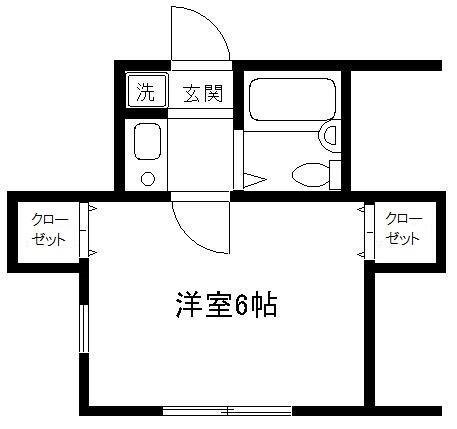 PERLE(1K/2階)の間取り写真
