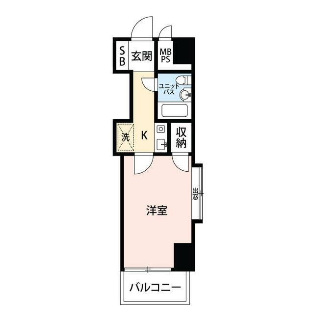 マイナビSTAYパレス平塚駅北口(1K/8階)の間取り写真