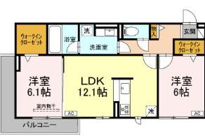 ジョイハイツ(2LDK/3階)の間取り写真