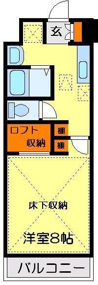 ルネス エスポワール(1K/2階)の間取り写真