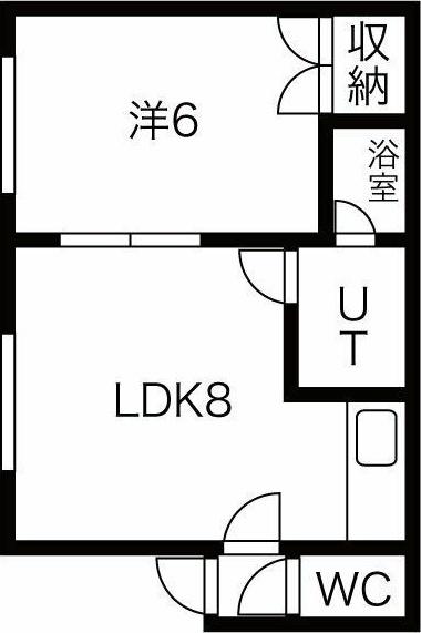 ラ・カーサコモダ(1LDK/1階)の間取り写真