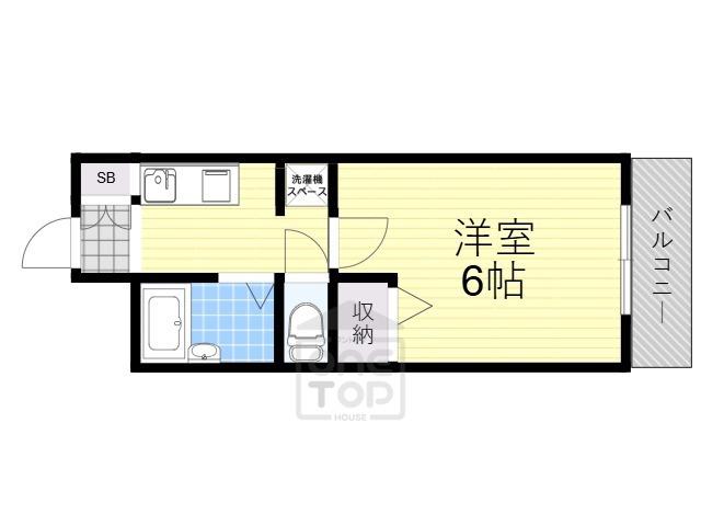 大伸マンション(1K/2階)の間取り写真