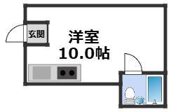 プレアール昭和町II(ワンルーム/5階)の間取り写真