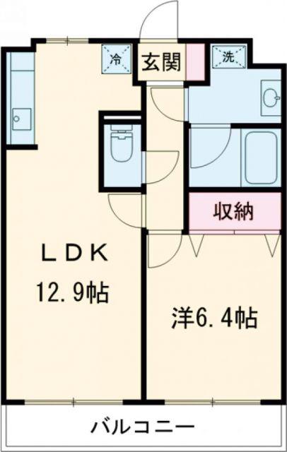 グラシア・K(1LDK/3階)の間取り写真