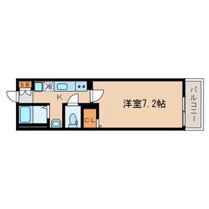 ラ カーサ コモコーメ(1K/1階)の間取り写真