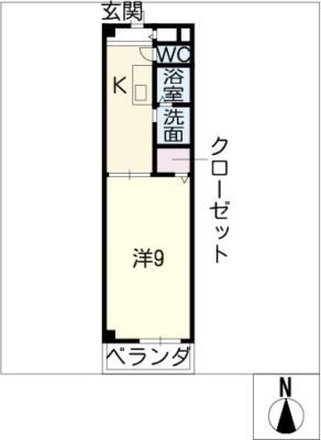 I・L SHIMAZAKI(1K/2階)の間取り写真