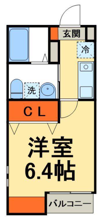 LE TEMPS RICHE(1K/2階)の間取り写真
