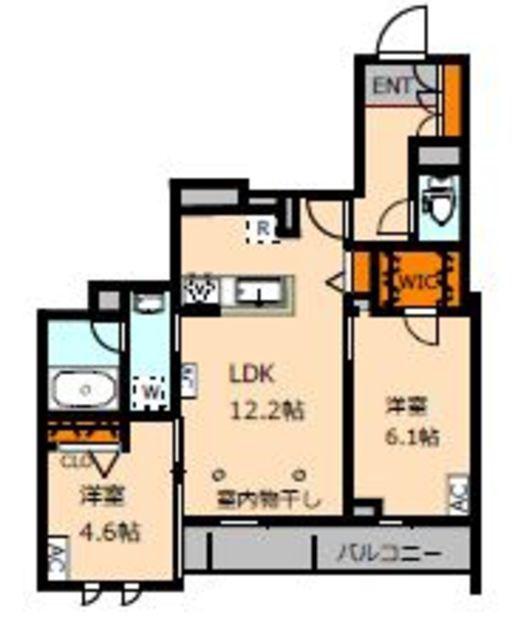 FUGA吉祥寺(2LDK/3階)の間取り写真