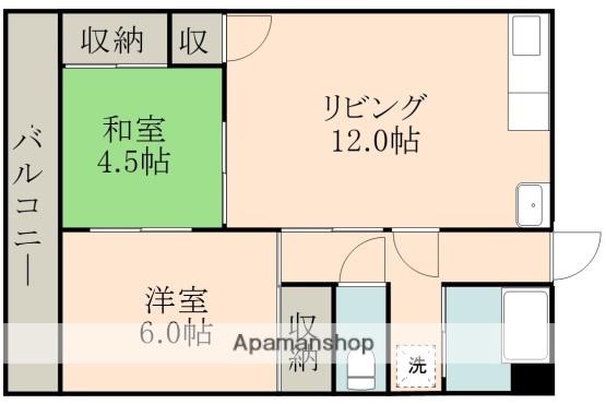 森園ハイツ(2LDK/2階)の間取り写真