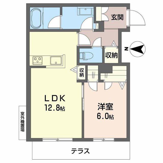 シャーメゾン静永(1LDK/1階)の間取り写真