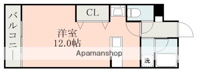新西ビル(ワンルーム/4階)の間取り写真