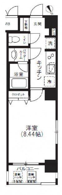 メイクスデザイン茅場町(1K/7階)の間取り写真