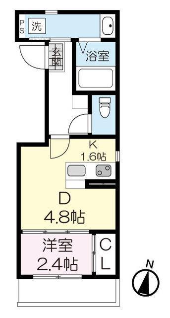 プチオフィスビル長町駅前通II(1DK/2階)の間取り写真