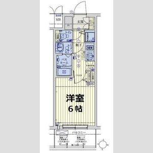 スワンズシティ大阪城ノース(1K/3階)の間取り写真