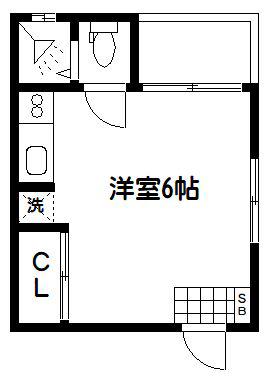 MI・HOUSE(ワンルーム/1階)の間取り写真