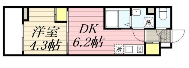 HF西巣鴨レジデンスII(1DK/2階)の間取り写真