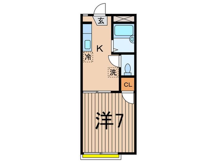 エントピア(1K/1階)の間取り写真