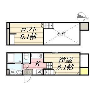LUNAFORZA柴田(1K/2階)の間取り写真