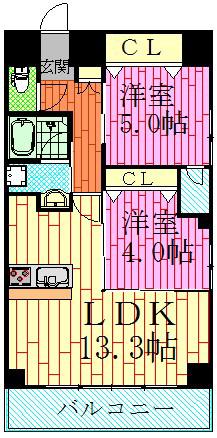 コルザKⅡ(1SLDK/3階)の間取り写真
