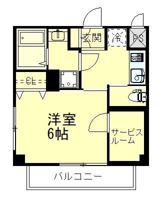 BCASA AZUMABASHI(1SK/3階)の間取り写真
