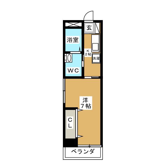 芙蓉ハイム(1K/2階)の間取り写真