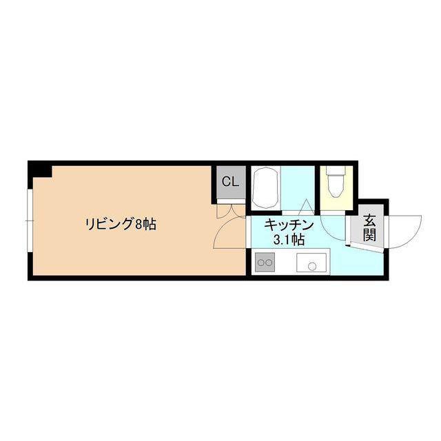 サンライン白石駅(1K/2階)の間取り写真