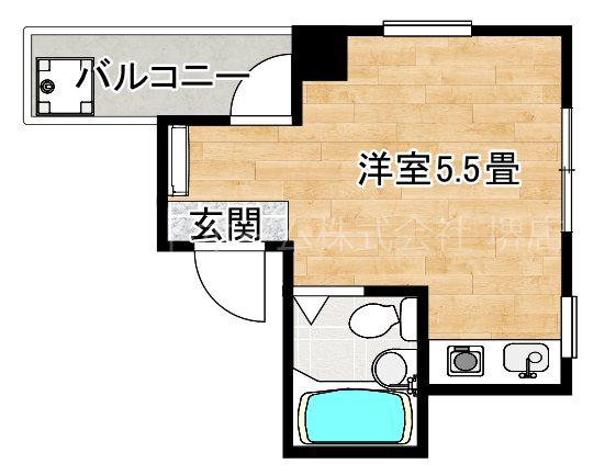 大阪管財ビル(ワンルーム/3階)の間取り写真